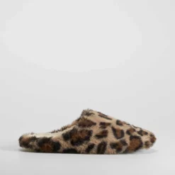 Discount Zapatilla casa pelo leopardo Mujer Zapatillas Casa