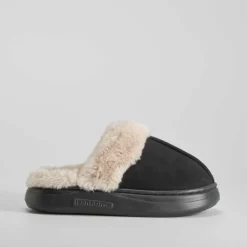 Sale Zapatilla casa pelo negra Mujer Zapatillas Casa