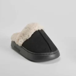 Sale Zapatilla casa pelo negra Mujer Zapatillas Casa