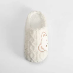 Clearance Zapatilla casa pelo osito blanca Zapatillas Casa