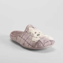 Zapatilla casa perro taupe Mujer Zapatillas Casa