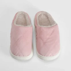 Best Zapatilla casa rosa acolchada suela crema Mujer Zapatillas Casa