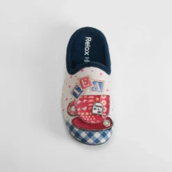 Zapatilla casa taza té azul Mujer Zapatillas Casa