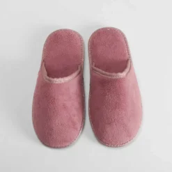 Hot Zapatilla casa toalla rosa Mujer Zapatillas Casa