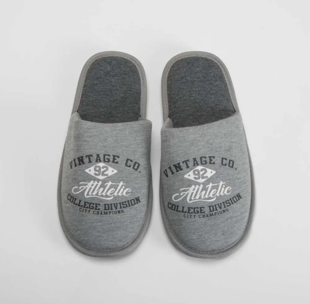 Outlet Zapatilla casa vintage gris Hombre Zapatillas Abiertas