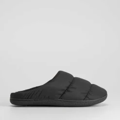 Zapatilla de casa abierta nylon negra Hombre Zapatillas Abiertas
