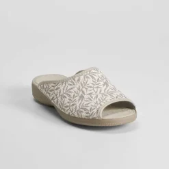 New Zapatilla de casa estampada beige Mujer Zapatillas Casa