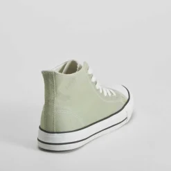 Online Zapatilla de lona alta verde Mujer Zapatillas Lona