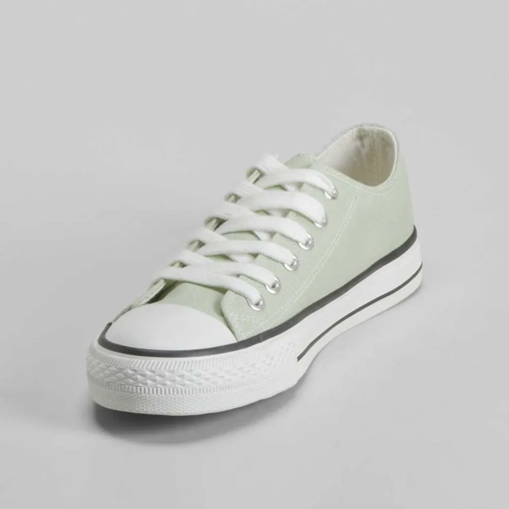 Zapatilla de lona con cordones verde menta OH GIRL Zapatillas Lona