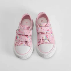 Zapatilla de lona unicornios bebé rosa Zapatillas Lona