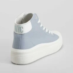 Sale Zapatilla lona alta azul Mujer Zapatillas Lona