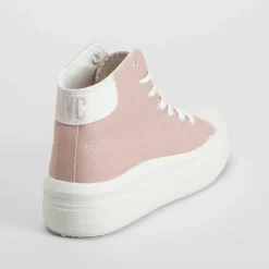 Clearance Zapatilla lona alta rosa Mujer Zapatillas Lona