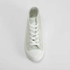 Hot Zapatilla lona alta verde Mujer Zapatillas Lona