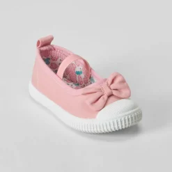 New Zapatilla lona bailarina bebé rosa Zapatillas Lona