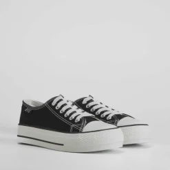 Outlet Zapatilla lona básica piso doble Mujer Zapatillas Lona