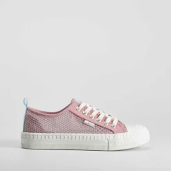 Online Zapatilla lona mesh rosa Mujer Zapatillas Lona