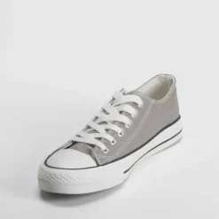 Zapatilla lona plata Mujer Zapatillas Lona