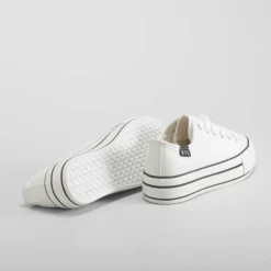 Best Zapatilla lona plataforma blanca Mujer Zapatillas Lona