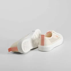 Hot Zapatilla lona rejilla beige OH GIRL Zapatillas Lona