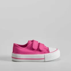 Hot Zapatilla lona velcro bebé color fucsia Zapatillas Lona