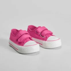 Hot Zapatilla lona velcro bebé color fucsia Zapatillas Lona