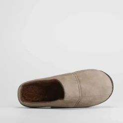 Zapatilla pelo cálido marrón Hombre Zapatillas Abiertas