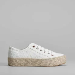 Sale Zapatilla plataforma bandeleta yute Mujer Zapatillas Lona