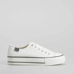 Sale Zapatilla plataforma blanca Mujer Zapatillas Lona|Sneakers