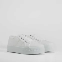 Online Zapatilla plataforma básica Mujer Zapatillas Lona