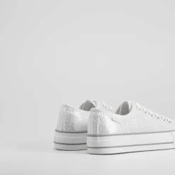 Online Zapatilla plataforma metalizada Mujer Zapatillas Lona