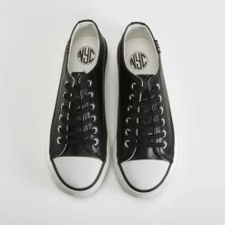 Zapatilla plataforma negra Mujer Zapatillas Lona