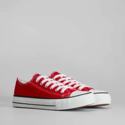 Online Zapatilla puntera lona Mujer Zapatillas Lona