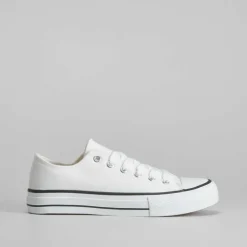 Online Zapatilla puntera lona Mujer Zapatillas Lona