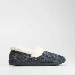 Hot Zapatillas de casa forrada cuadros Hombre Zapatillas Cerradas