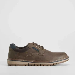 Clearance Zapato blucher cuña dentada marrón Hombre Zapatos Casual