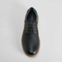 Zapato blucher cuña dentada negro Hombre Zapatos Casual
