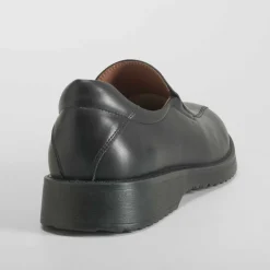 Outlet Zapato colegial slip on piel negro Hombre Zapatos Vestir|Slip On