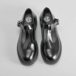 Clearance Zapato con tira negro Mujer Zapatos Planos