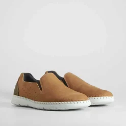 Online Zapato cosidos piel superflex Hombre Slip On|Zapatos Confort