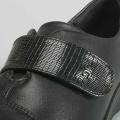 Hot Zapato negro con velcro de Mujer Zapatos Confort|Zapatos Planos
