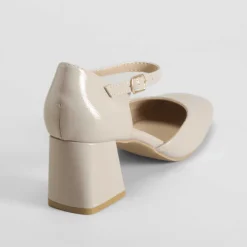 New Zapato pala tacón beige PICCOLA PIU Mujer Zapatos Tacón