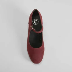 Online Zapato pulsera de tacón burdeos Mujer Zapatos Confort|Zapatos Tacón