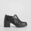 Zapato tacón cremallera negra Mujer Zapatos Tacón