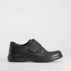 Discount Zapato velcro piel negro Hombre Zapatos Confort|Zapatos Casual