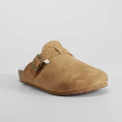 Clearance Zueco anatómico camel Mujer Zapatos Planos