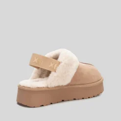 Discount Zueco australiano elástico beige Mujer Botines Planos