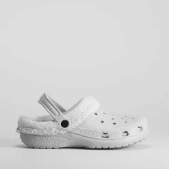 Online Zueco con forro gris Mujer Chanclas